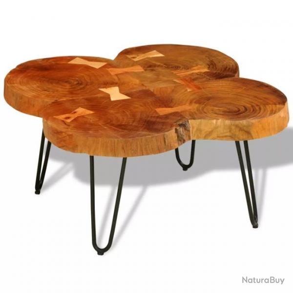 Table basse 35 cm 4 troncs Bois 242444