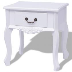 Table de chevet MDF Blanc 242749