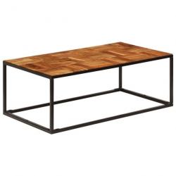 Table basse 110x60x40 cm Bois d'acacia solide et acier 246678