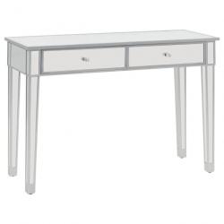 Table console miroir MDF et verre 106,5 x 38 x 76,5 cm