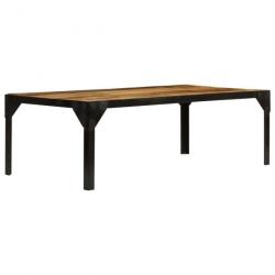 Table basse Bois massif de manguier brut et acier 110 cm 246631