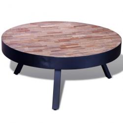 Table basse ronde Bois de teck recyclé 241714