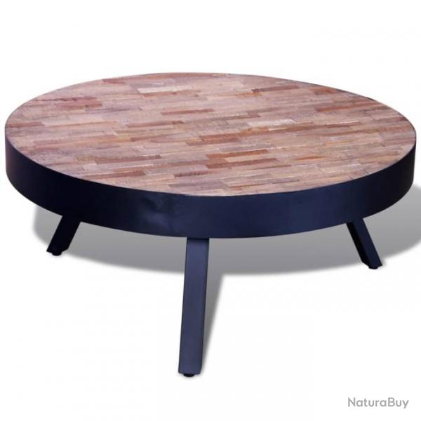 Table basse ronde Bois de teck recycl 241714