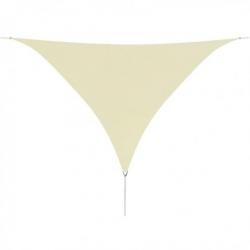 Parasol en tissu Oxford triangulaire 3,6 x 3,6 x 3,6 m Crème 42300