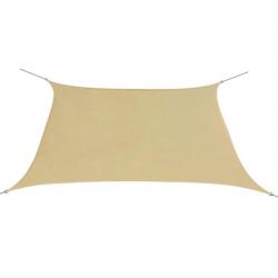 Parasol en tissu Oxford carré 3,6 x 3,6 m Beige 42292