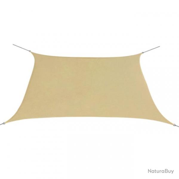 Parasol en tissu Oxford carr 3,6 x 3,6 m Beige 42292