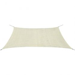 Parasol en PEHD rectangulaire 2x4 m Crème 42288