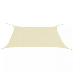 Parasol en tissu Oxford rectangulaire 2 x 4 m Crème 42298