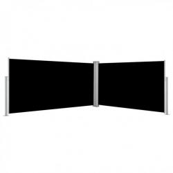 Auvent latéral voile rétractable Noir 160 x 600 cm 42178