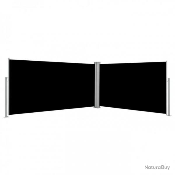 Auvent latral voile rtractable Noir 160 x 600 cm 42178
