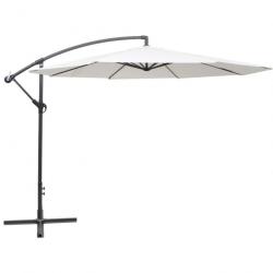 Parasol en porte-à-faux 3,5 m Blanc sable 42199