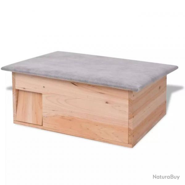 Cabane pour hrisson 45 x 33 x2 2 cm Bois 42351