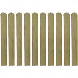 Lattes imprégnées de clôture 10 pcs Bois 80 cm 42010