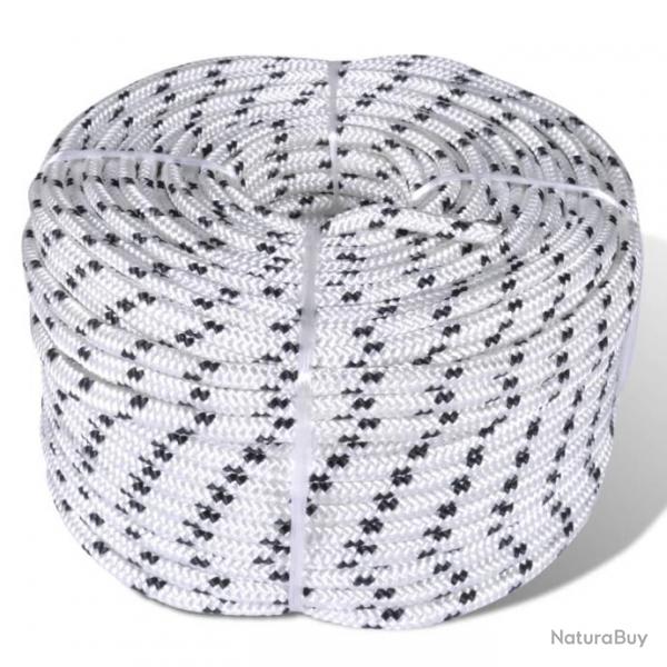 Corde de bateau tresse en bobine Polyester 6 mm x 50 m