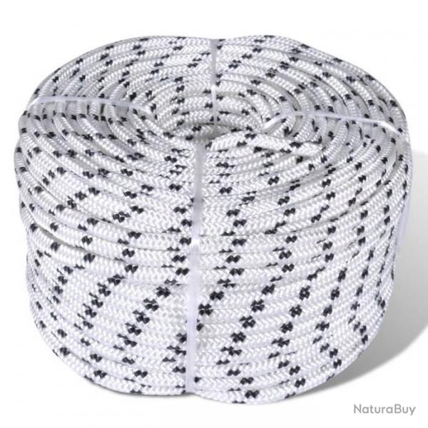 Corde de bateau tresse en bobine Polyester 10 mm x 50 m 90461