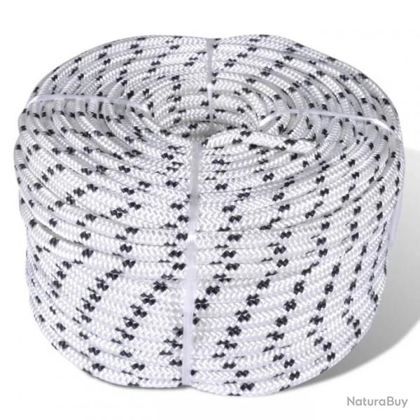 Corde de bateau tresse en bobine Polyester 12 mm x 50 m 90462