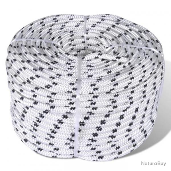 Corde de bateau tresse en bobine Polyester 8 mm x 50 m 90460