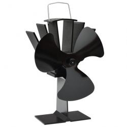 Ventilateur de poêle alimenté par chaleur 3 pales Noir 51240