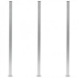 Poteaux de clôture 3 pcs Aluminium 185 cm 49077