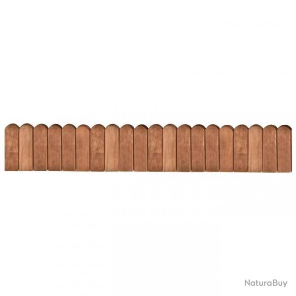 Rouleau de bordure Marron 120 cm Bois de pin imprgn 49106