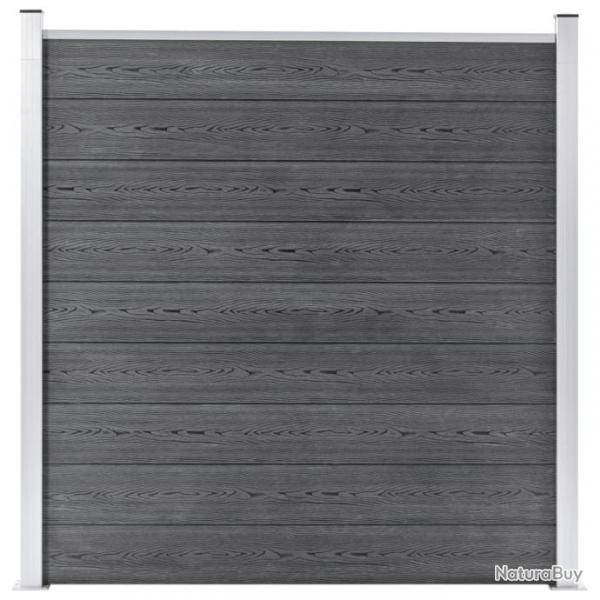 Clture de jardin WPC 180x186 cm Gris 49067