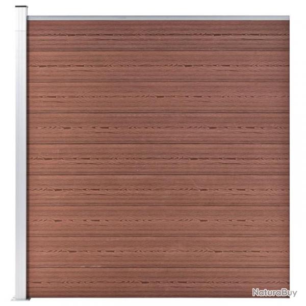 Clture de jardin WPC 175x186 cm Marron 49068