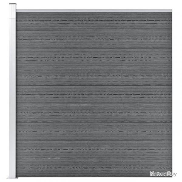 Clture de jardin WPC 175x186 cm Gris 49069