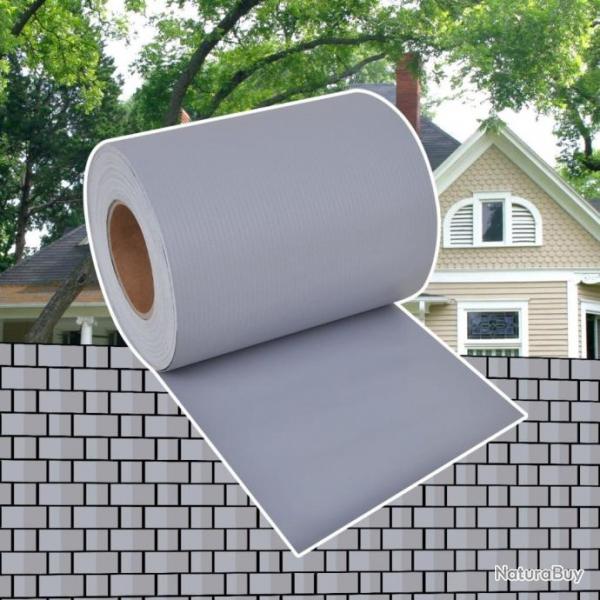 cran d'intimit de jardin PVC 70 x 0,19 m Gris clair 41619