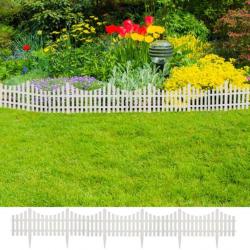 Bordure de pelouse Blanc 17 pcs / 10 m 41227