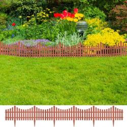 Bordures de pelouse 17 pcs 10 m Marron 41228