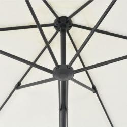 Parasol d'extérieur avec poteau en acier 300 cm Sable 44886