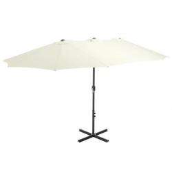 Parasol d'extérieur et poteau en aluminium 460 x 270 cm Sabe 44868