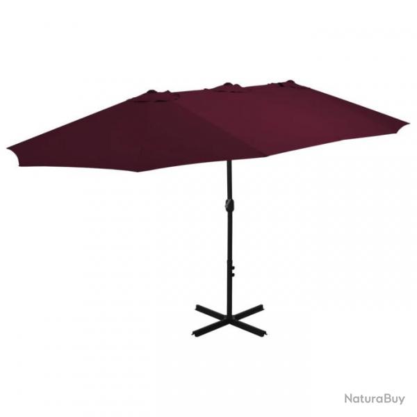 Parasol d'extrieur avec mt en aluminium 460 x 270 cm Bordeaux 44871