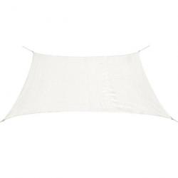 Voile d'ombrage PEHD Rectangulaire 2 x 4 m Blanc 43016