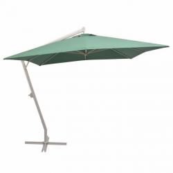 Parasol 300 x 300 cm Poteau en Aluminium Vert 42973