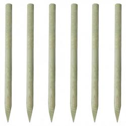 Poteaux de clôture 6 pcs Bois 150 cm 41404