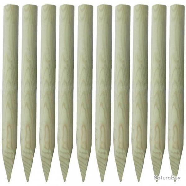 Poteaux de clture 10 pcs Bois 100 cm 41403