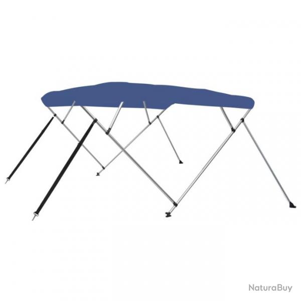 Auvent Bimini  4 arceaux Bleu 243x196x137 cm 92371