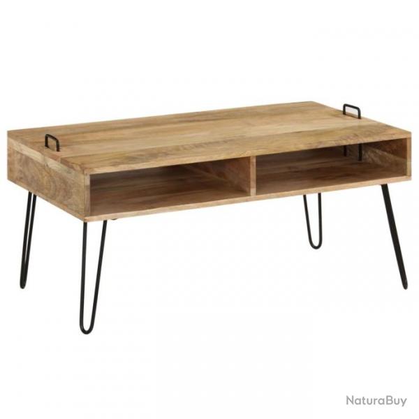 Table basse Bois de manguier massif 100 x 60 x 45 cm 246020