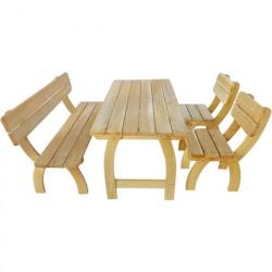 Meuble salle à manger d'extérieur 4 pcs Bois de pin imprégné 273753