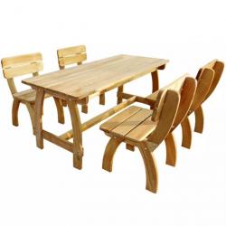 Mobilier à dîner d'extérieur 5 pcs Pinède imprégnée 273756