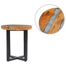 Table basse 40 x 45 cm Bois de teck massif et polyrésine 281652