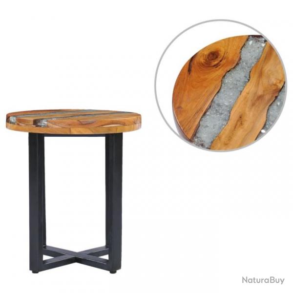 Table basse 40 x 45 cm Bois de teck massif et polyrsine 281652