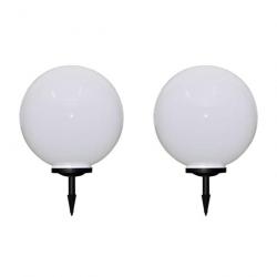 2 pcs Lampes d'allée d'extérieur à LED 50 cm et piquet au sol 277118