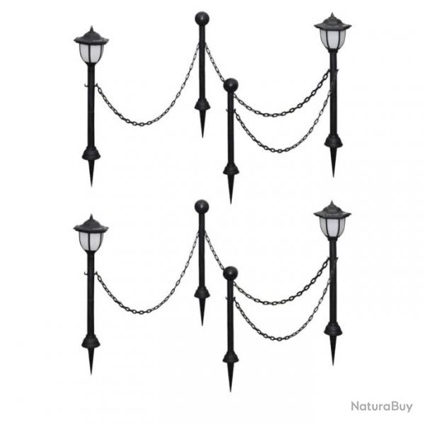 Lampes solaires 4 pcs avec chane et piquets 277119