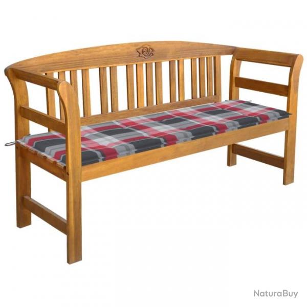 Banc de jardin avec coussin 157 cm Bois d'acacia massif 3064279