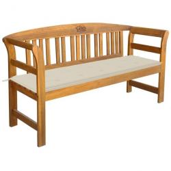 Banc de jardin avec coussin 157 cm Bois d'acacia massif 3064268