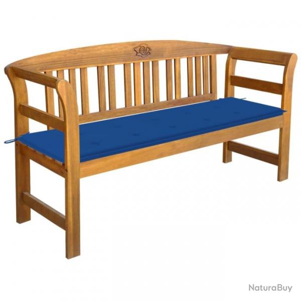 Banc de jardin avec coussin 157 cm Bois d'acacia massif 3064276