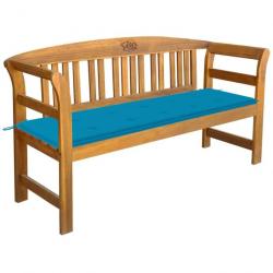 Banc de jardin avec coussin 157 cm Bois d'acacia massif 3064270