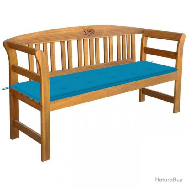 Banc de jardin avec coussin 157 cm Bois d'acacia massif 3064270